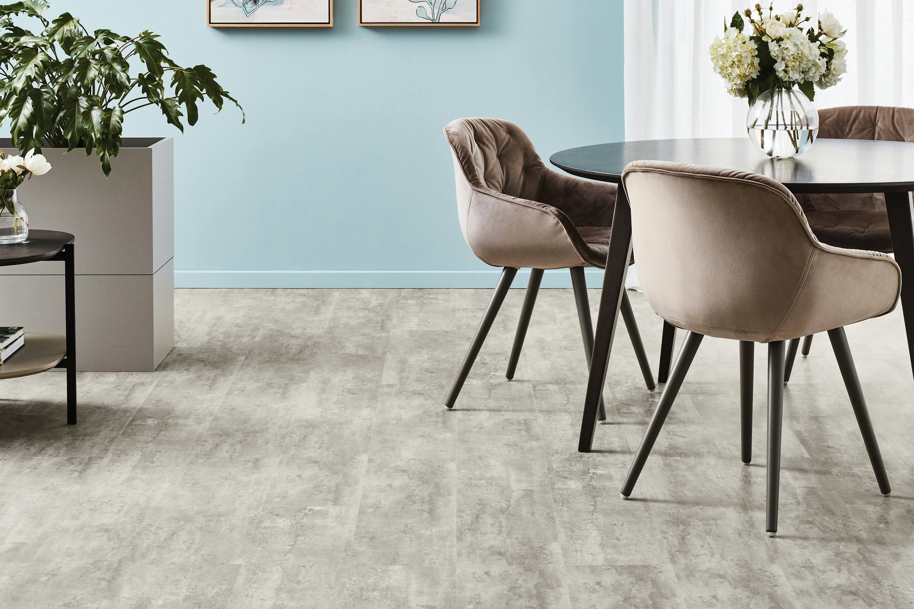 Luxury vinyl tile floor